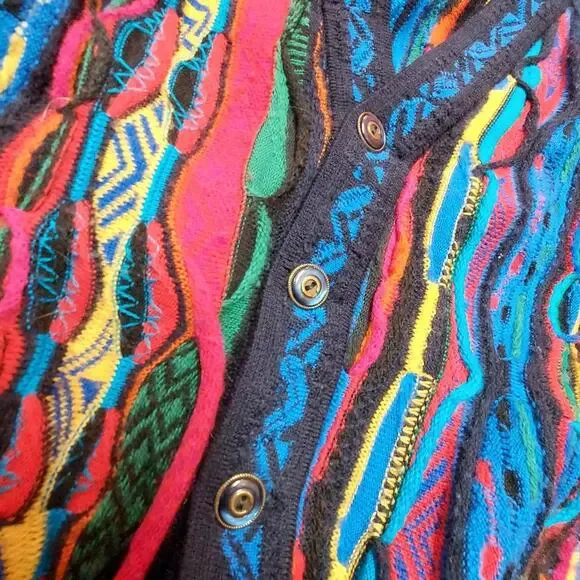 Real Coogi Cardigan Very Bright Colored Sweater